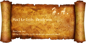 Haltrich Andrea névjegykártya