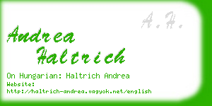 andrea haltrich business card